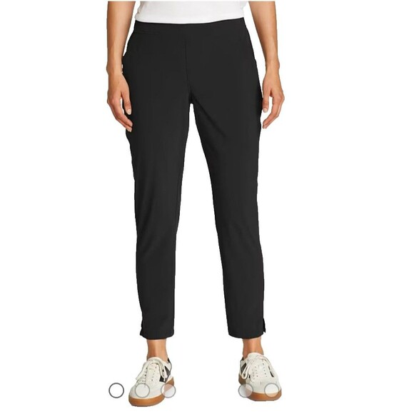 Eddie Bauer Departure Ankle Pants Women's L Black Outdoor Hiking Gorpcore Basic - Picture 1 of 16